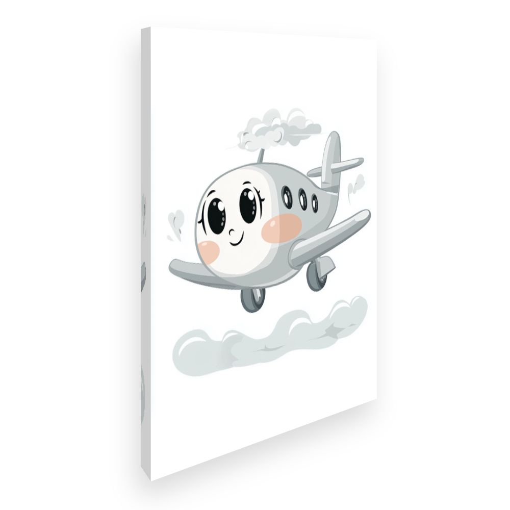 Tableau imprimé pour enfants 'Avion joyeux'