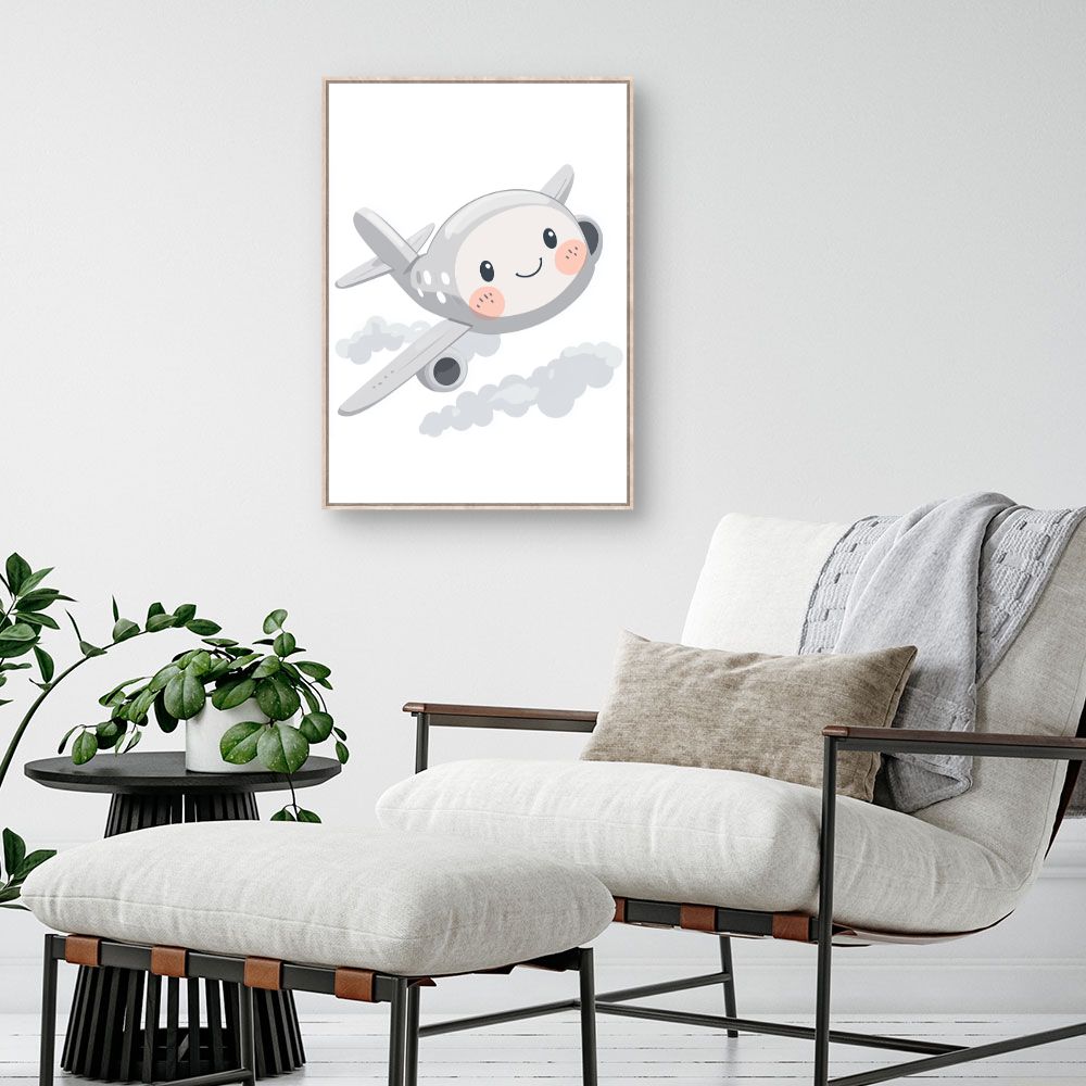 Tableau 'Adorable avion souriant'