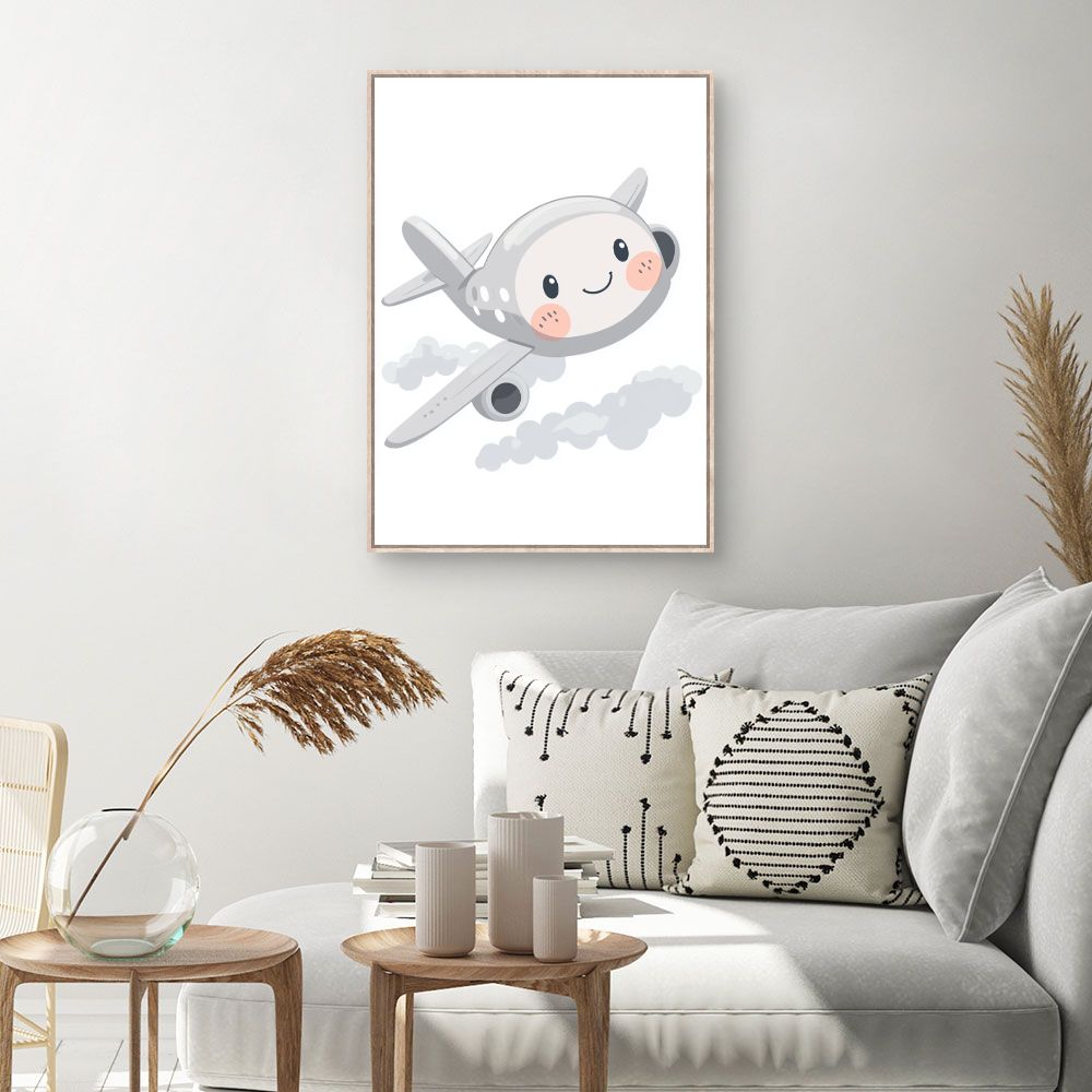 Tableau 'Adorable avion souriant'