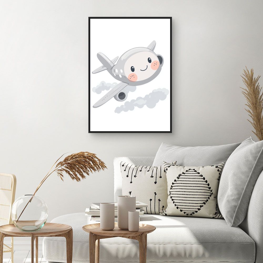 Tableau 'Adorable avion souriant'