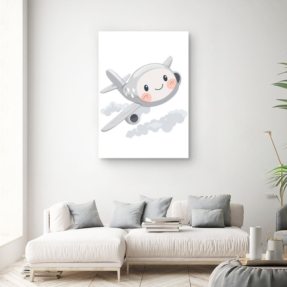 Tableau 'Adorable avion souriant'