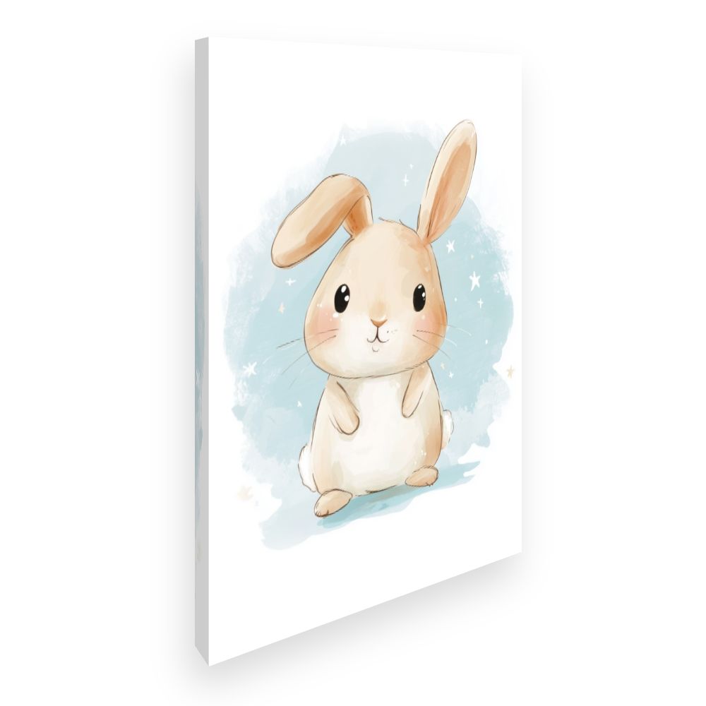 Tableau imprimé pour enfants 'Lapin adorable'