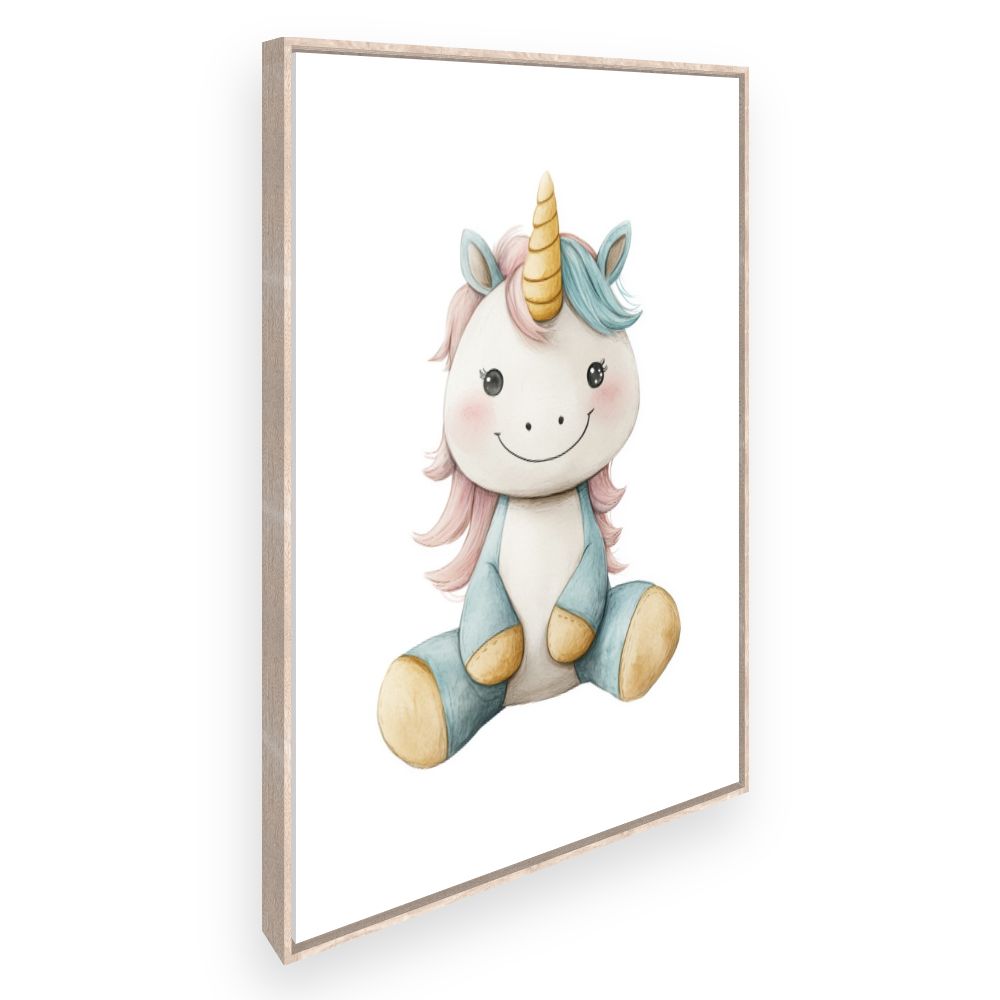 Tableau imprimé pour enfants 'Licorne adorable'