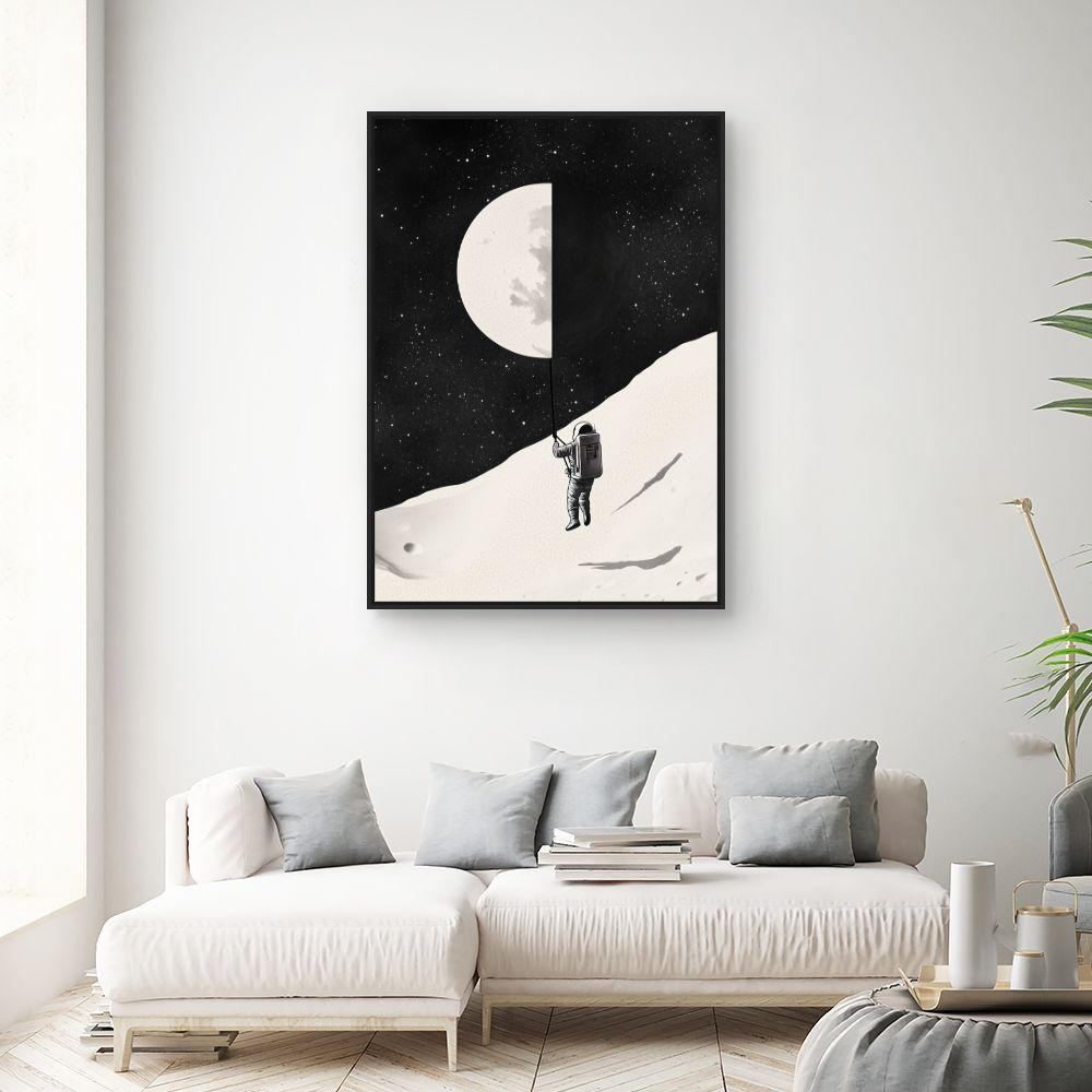 Tableau 'Exploration lunaire artistique'