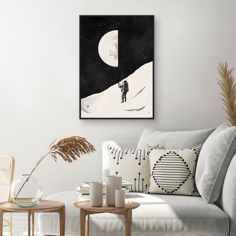 Tableau 'Exploration lunaire artistique'