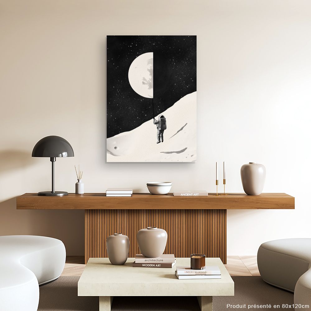 Tableau 'Exploration lunaire artistique'