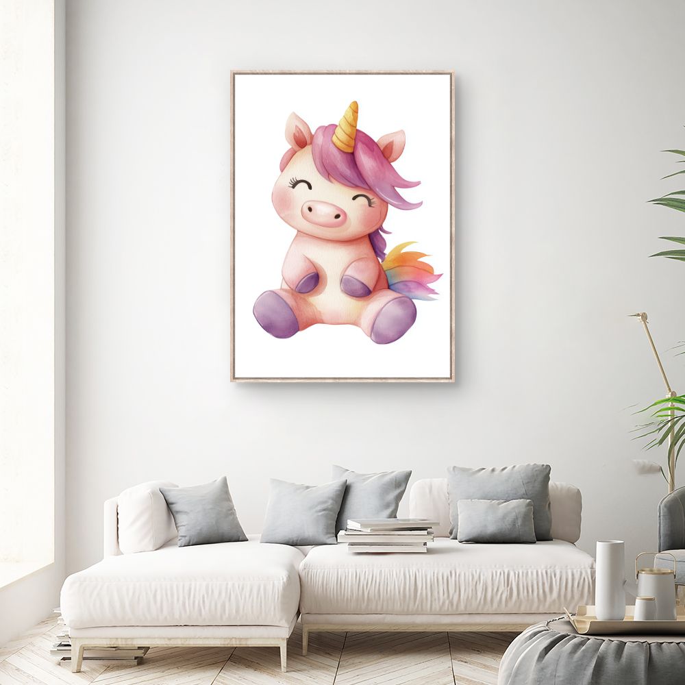 Tableau 'Licorne joyeuse'
