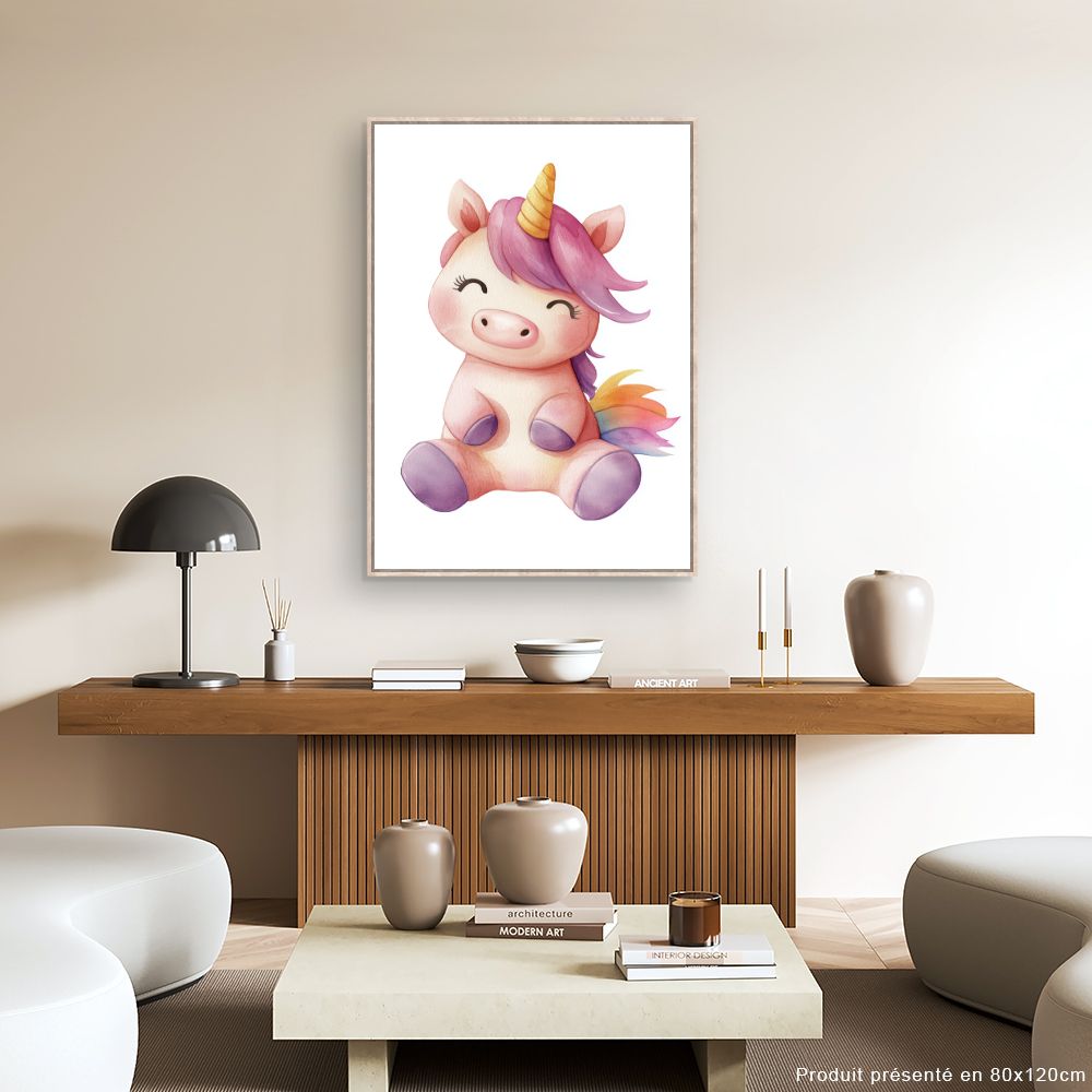 Tableau 'Licorne joyeuse'