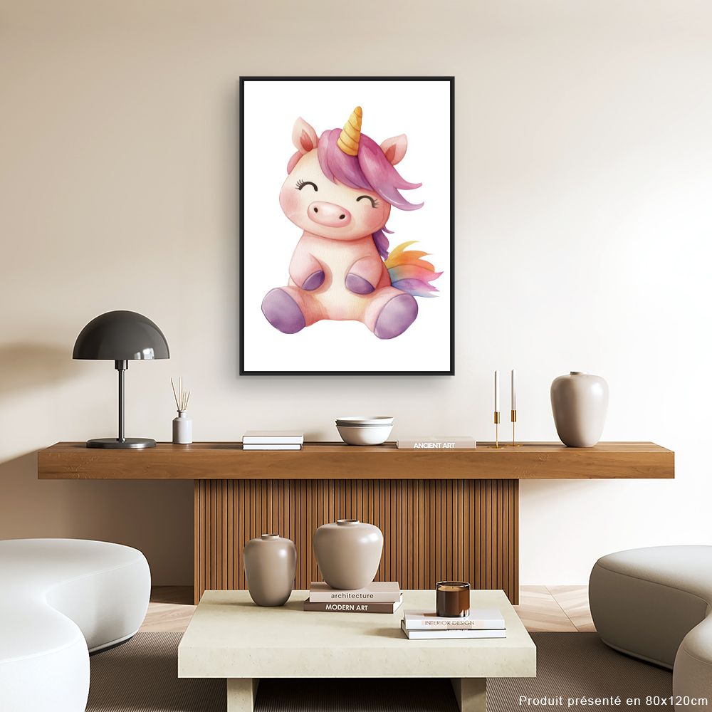 Tableau 'Licorne joyeuse'
