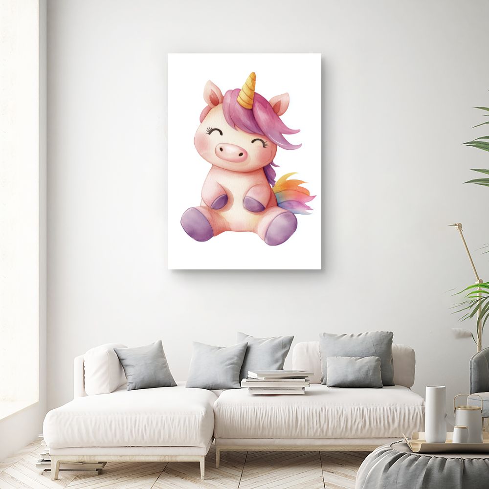 Tableau 'Licorne joyeuse'