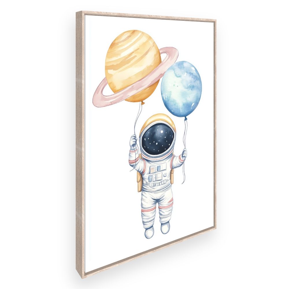 Tableau imprimé pour enfants 'Astronaute rêveur'