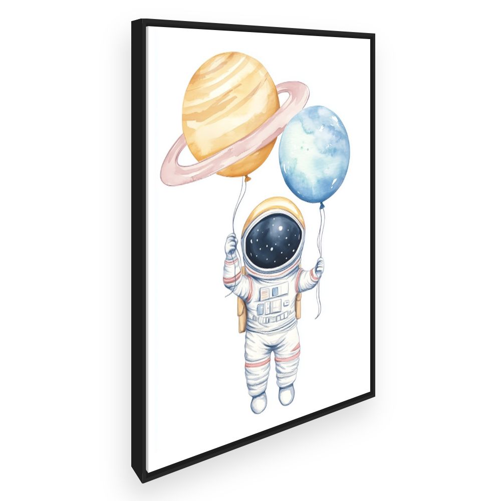 Tableau imprimé pour enfants 'Astronaute rêveur'