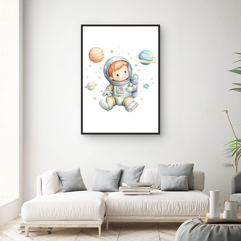 Tableau 'Petit astronaute rêveur'