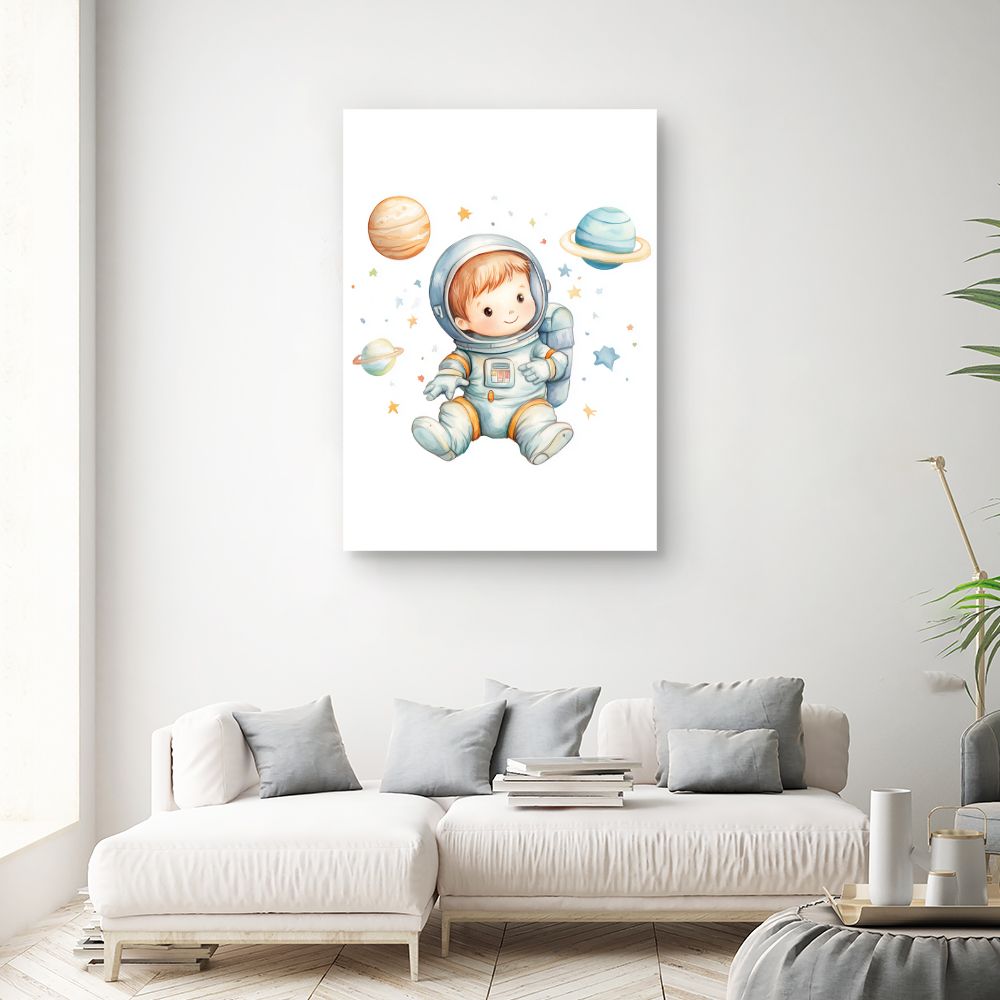 Tableau 'Petit astronaute rêveur'