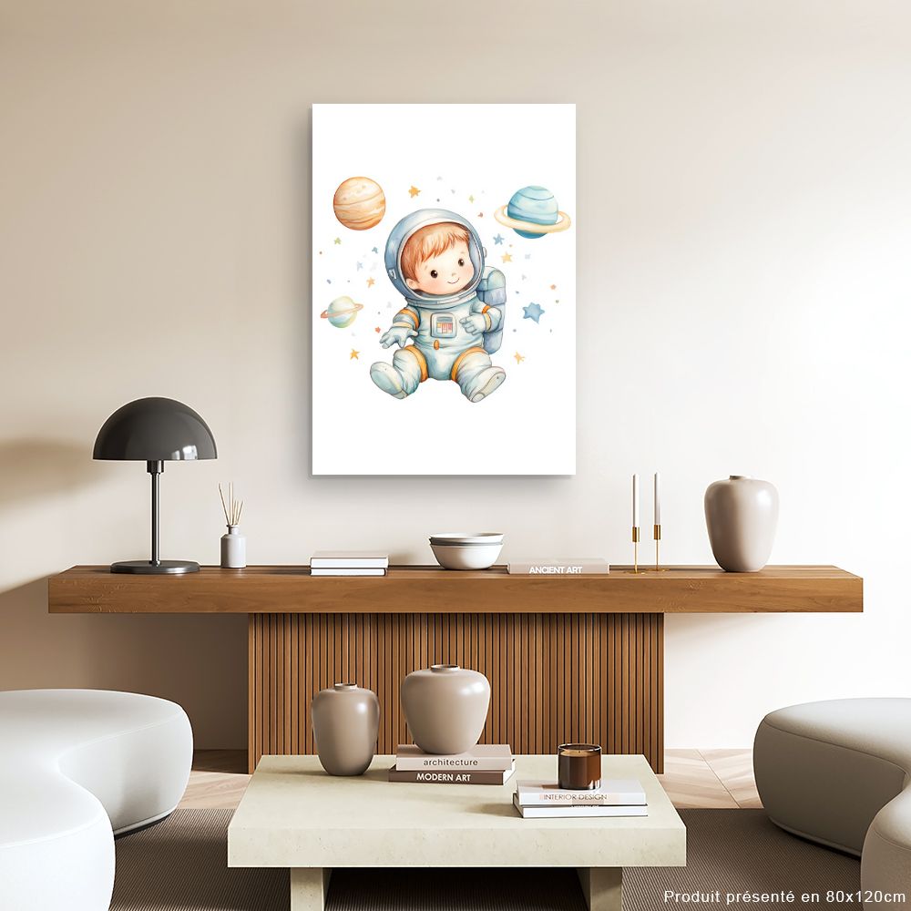 Tableau 'Petit astronaute rêveur'