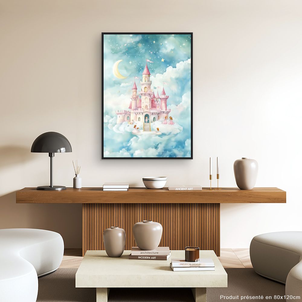 Tableau 'Château féerique céleste'