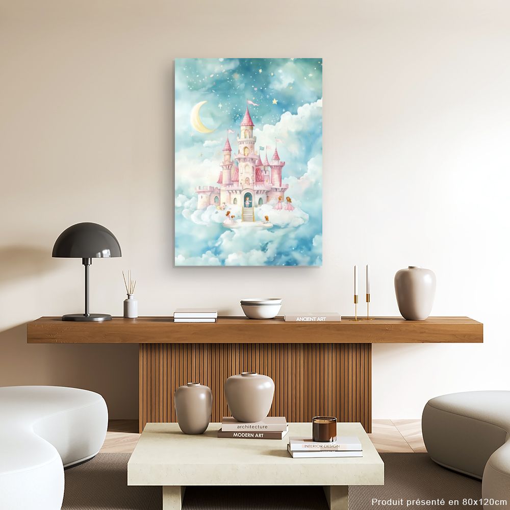 Tableau 'Château féerique céleste'