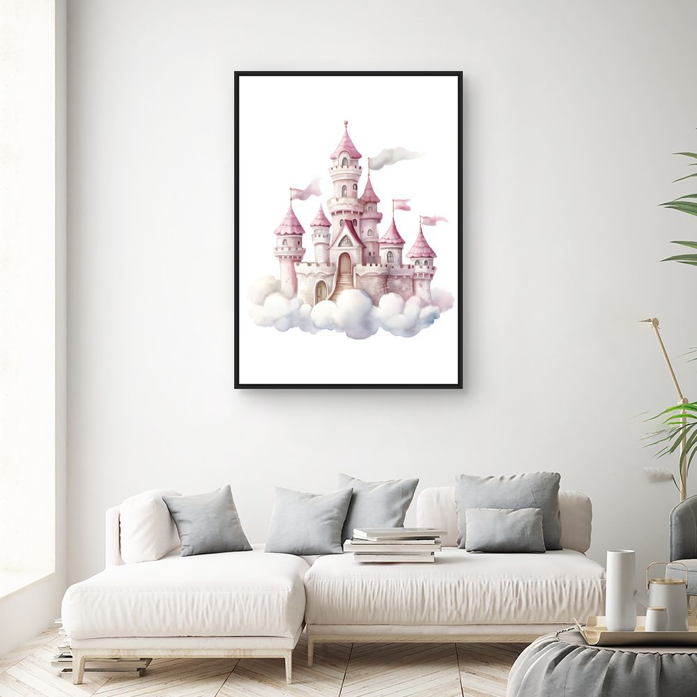 Tableau imprimé pour enfants 'Château de rêve'