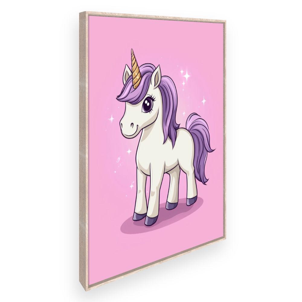 Tableau imprimé pour enfants 'Licorne scintillante'
