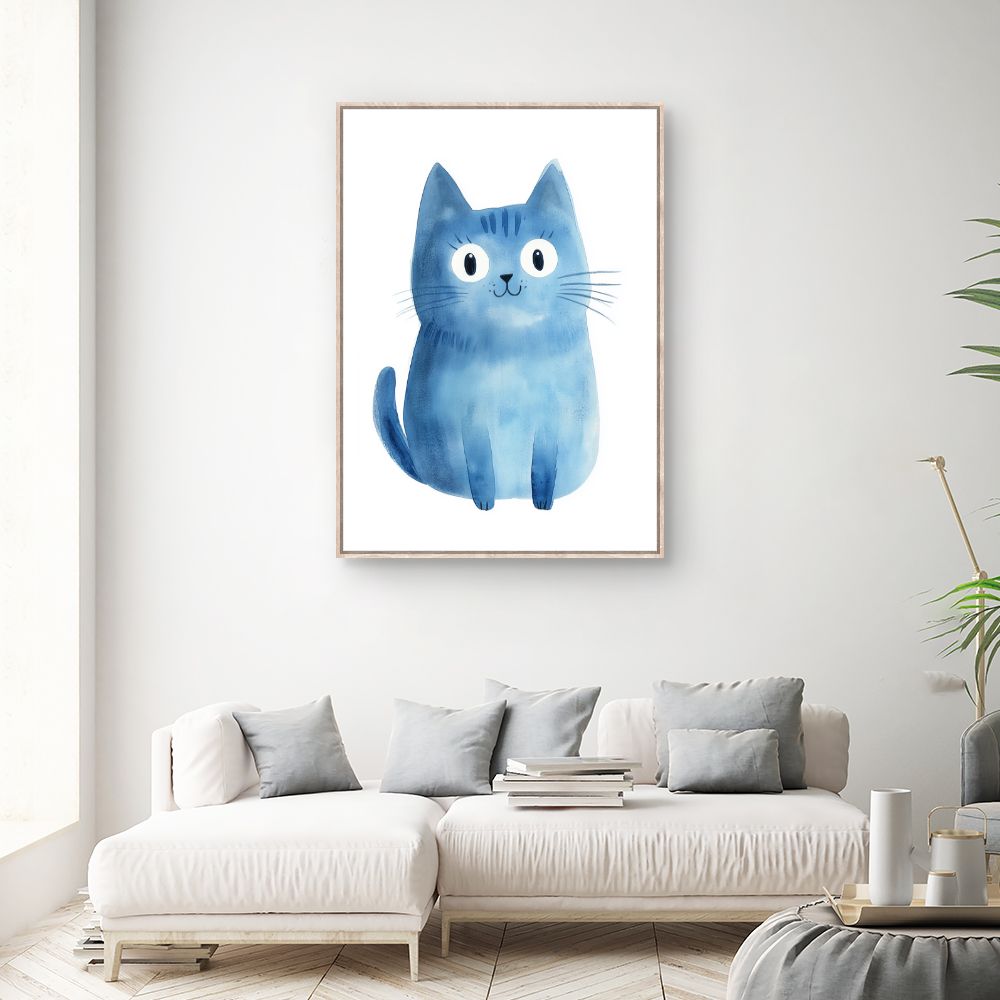 Tableau imprimé pour enfants 'Chaton joyeux'
