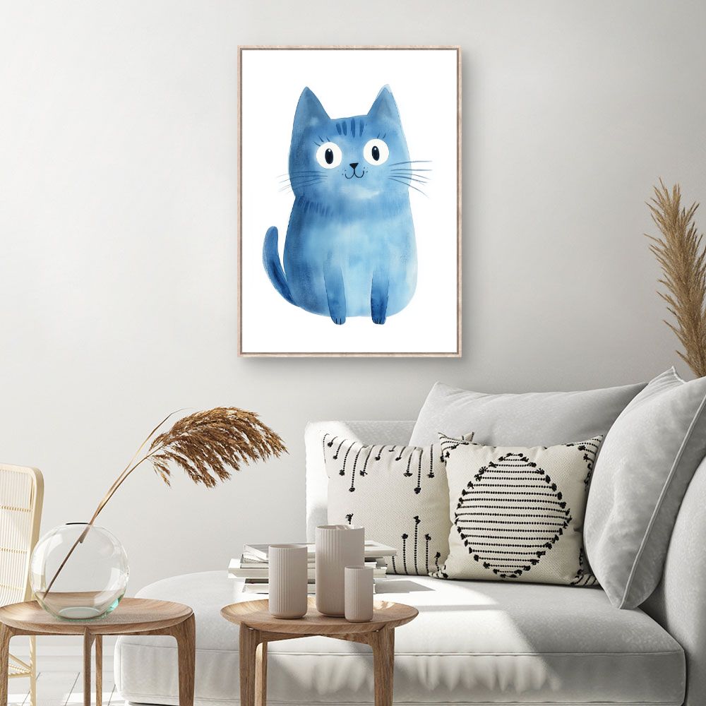 Tableau imprimé pour enfants 'Chaton joyeux'