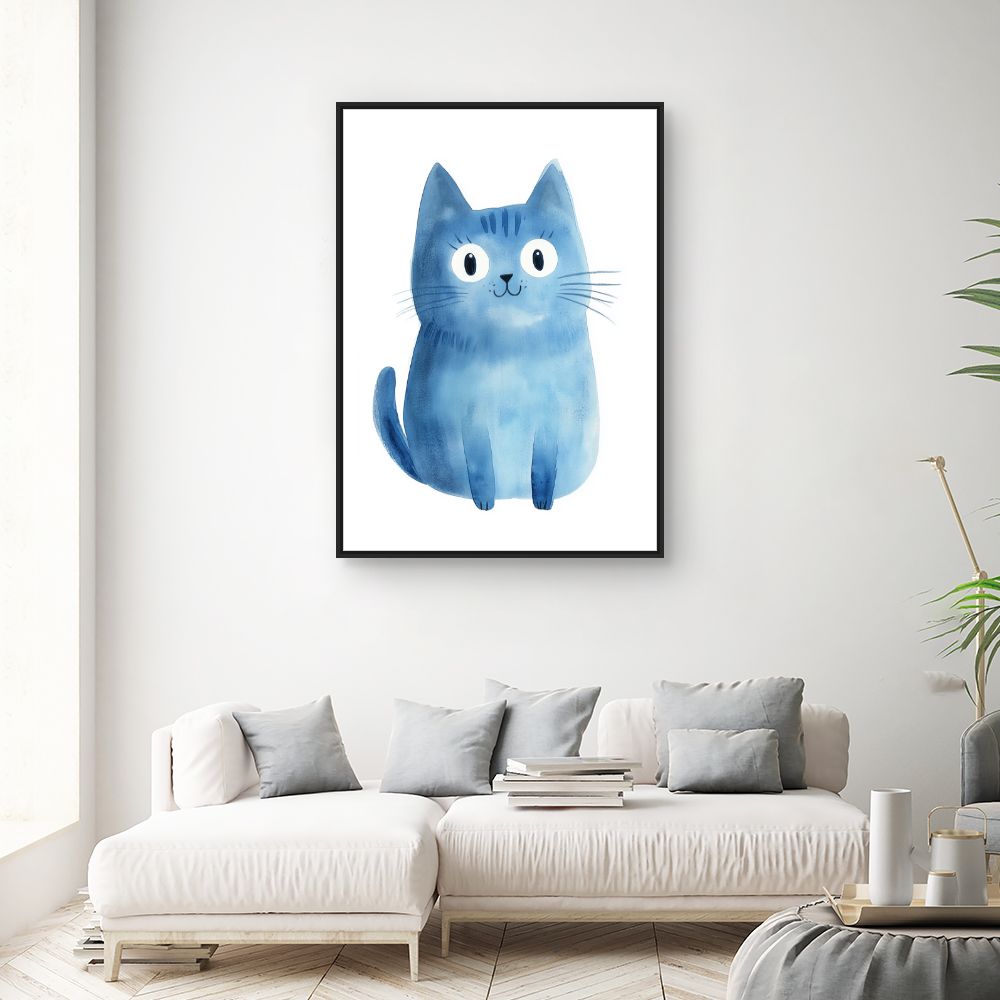 Tableau imprimé pour enfants 'Chaton joyeux'