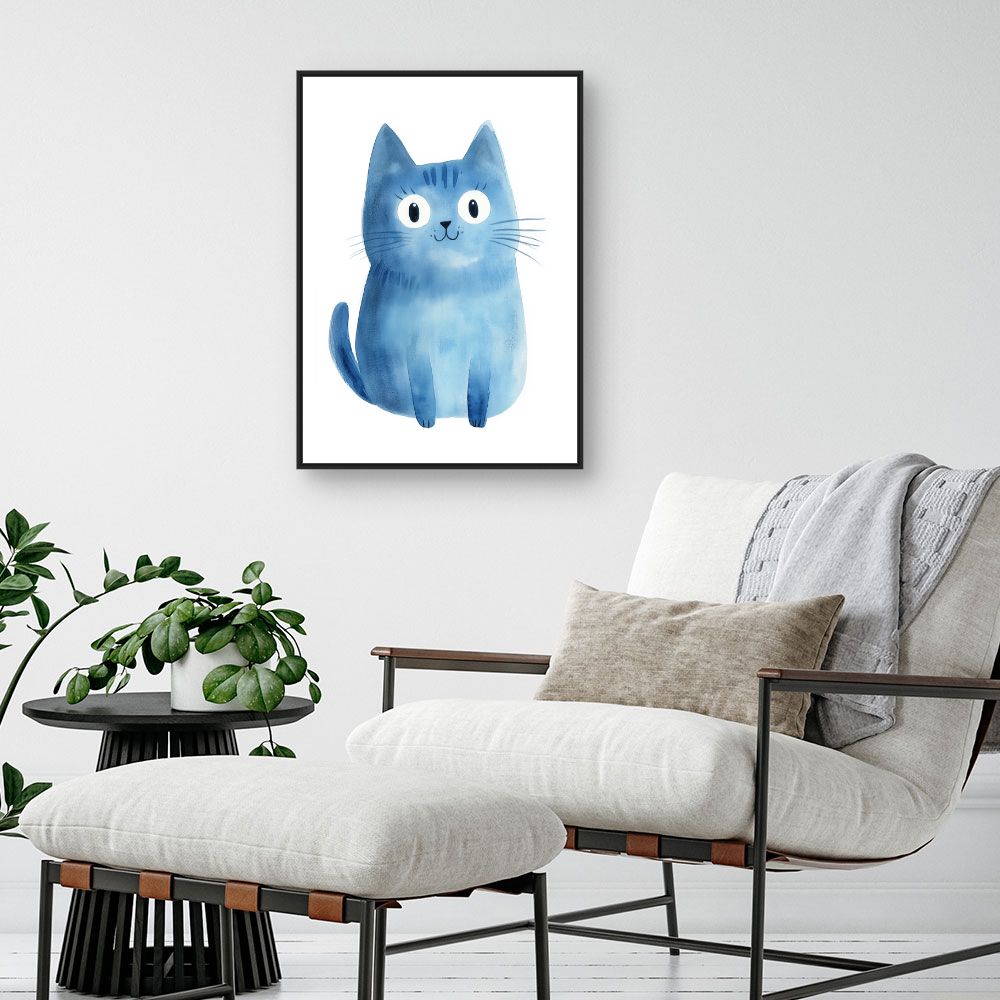 Tableau imprimé pour enfants 'Chaton joyeux'