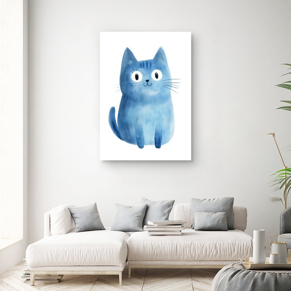 Tableau imprimé pour enfants 'Chaton joyeux'