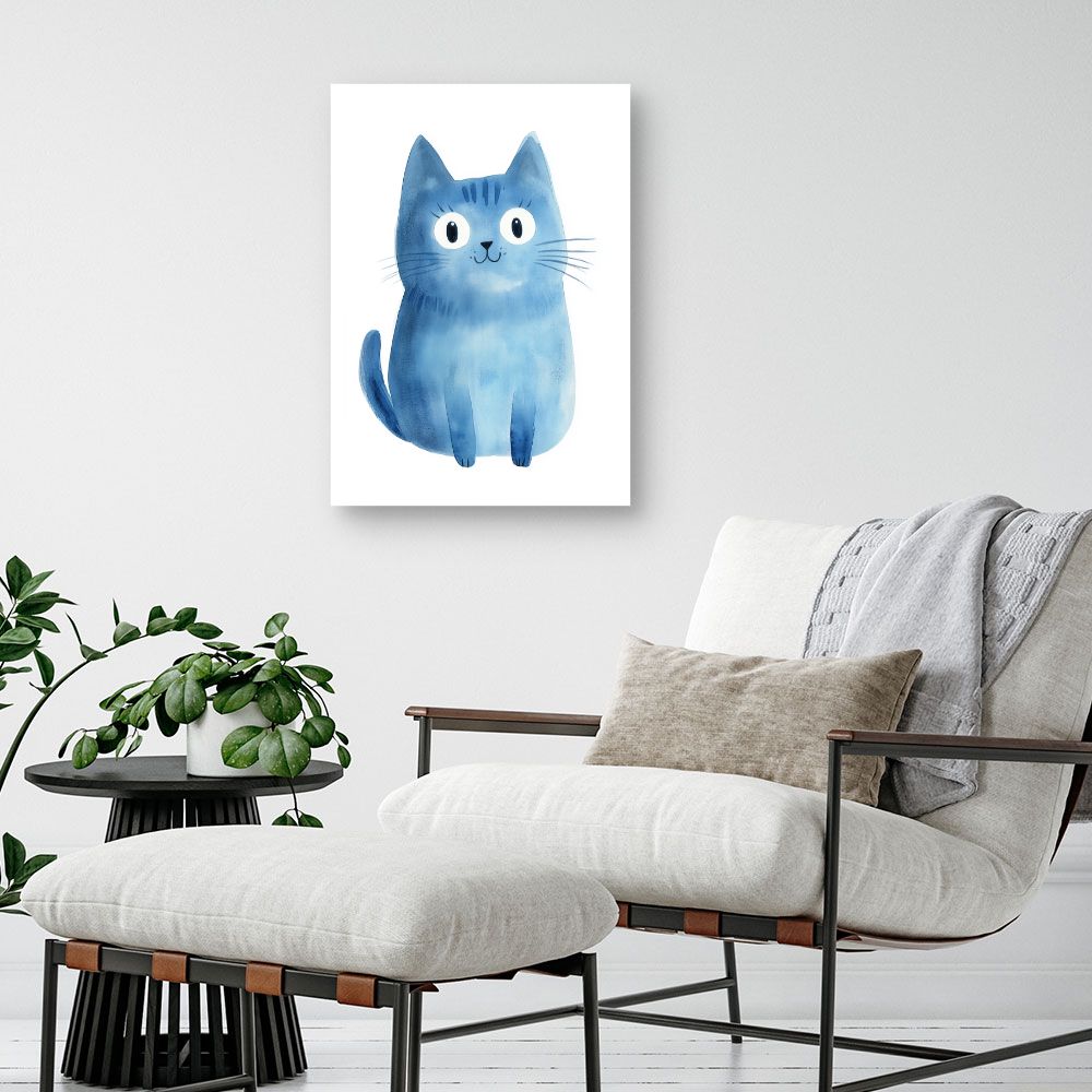Tableau imprimé pour enfants 'Chaton joyeux'