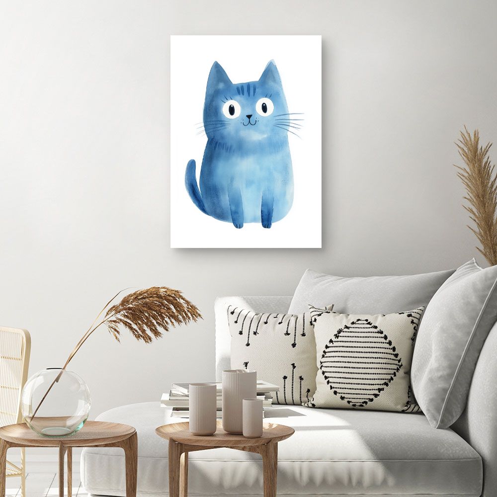 Tableau imprimé pour enfants 'Chaton joyeux'