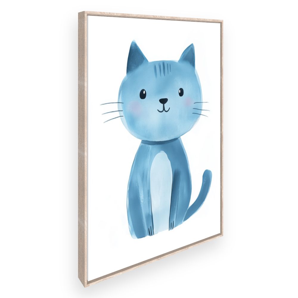 Tableau imprimé pour enfants 'Chat câlin mignon'