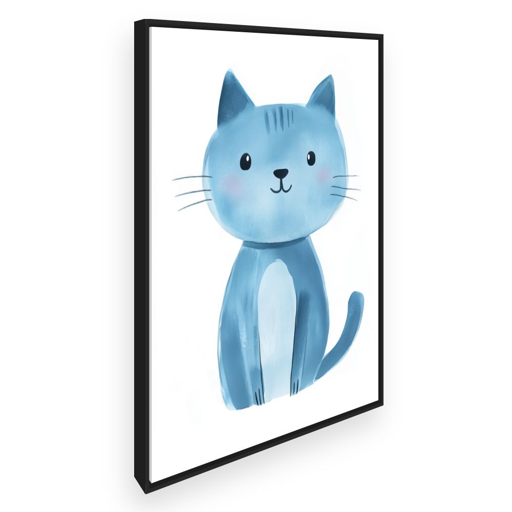 Tableau imprimé pour enfants 'Chat câlin mignon'