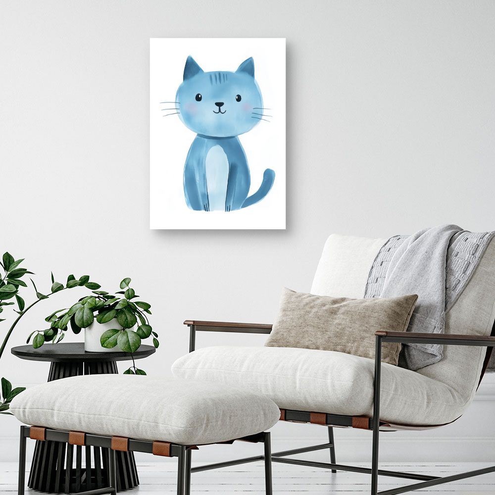 Tableau imprimé pour enfants 'Chat câlin mignon'