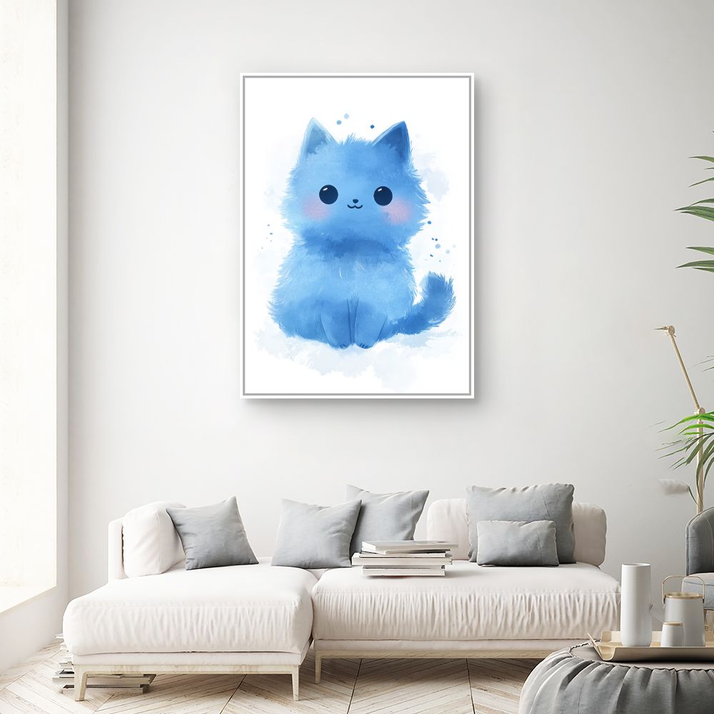 Tableau imprimé pour enfants 'Chaton douillet'