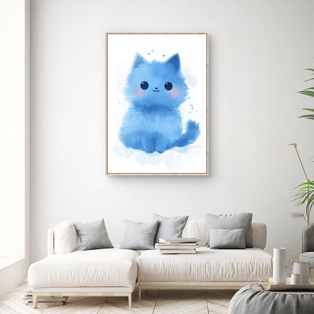 Tableau imprimé pour enfants 'Chaton douillet'