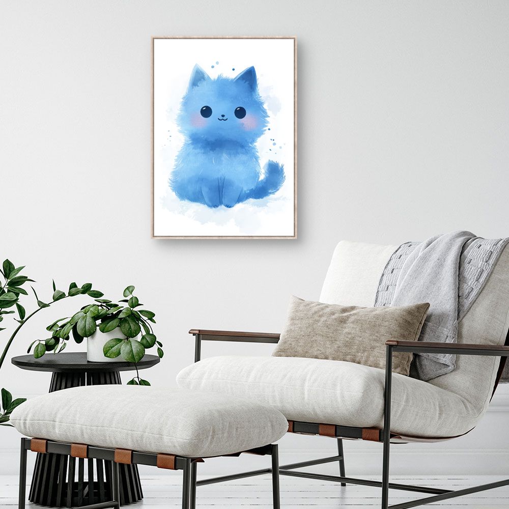 Tableau imprimé pour enfants 'Chaton douillet'