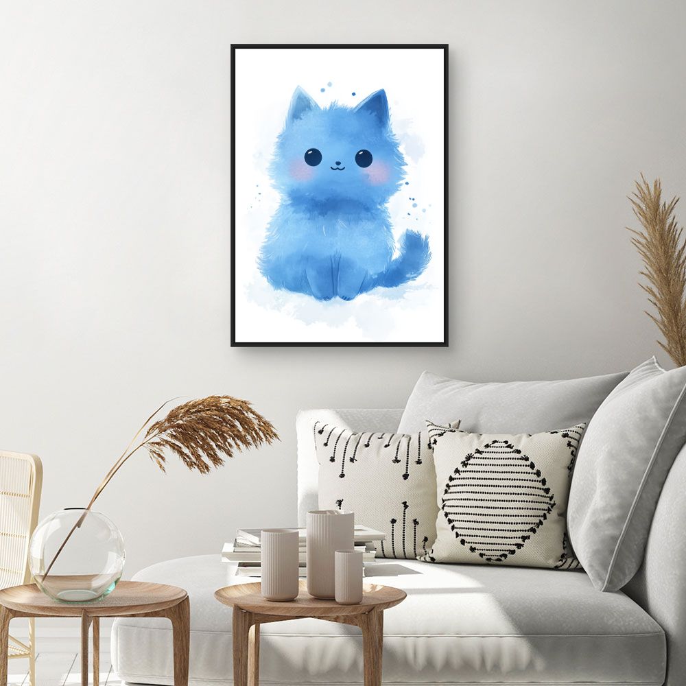 Tableau imprimé pour enfants 'Chaton douillet'