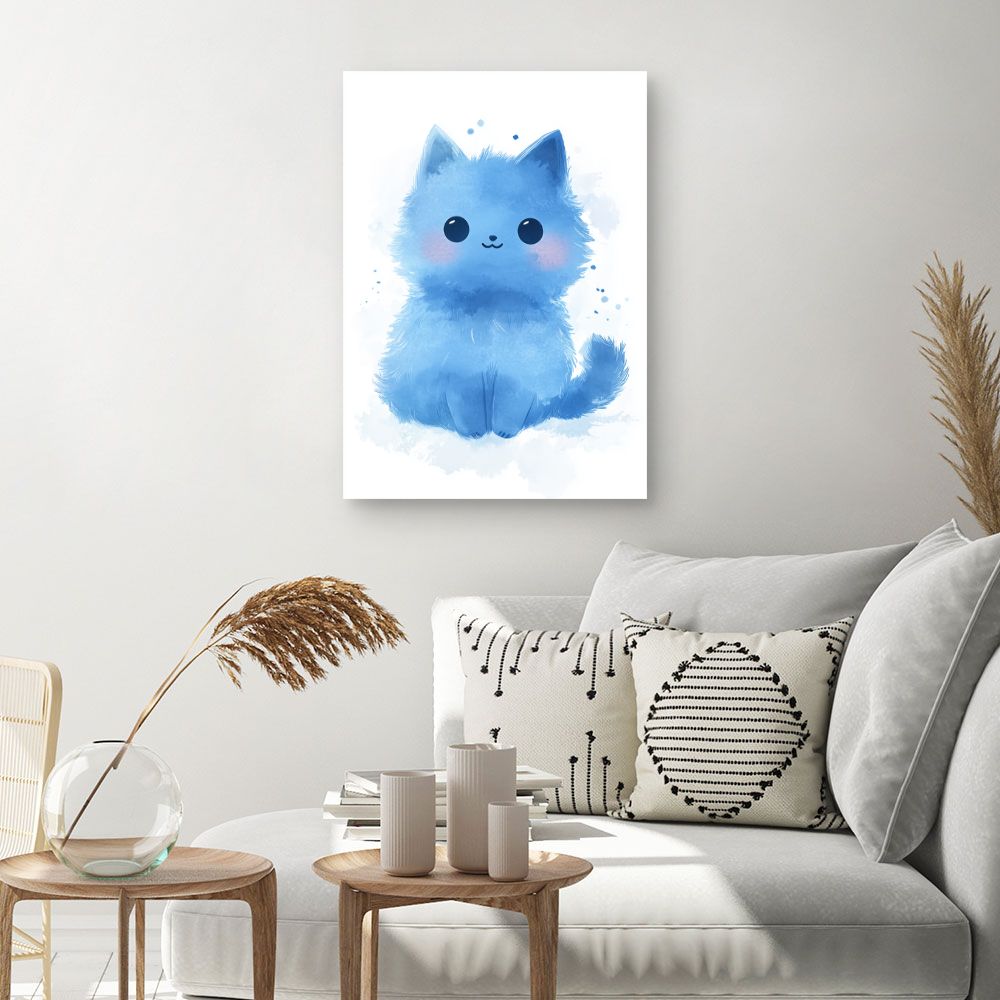 Tableau imprimé pour enfants 'Chaton douillet'