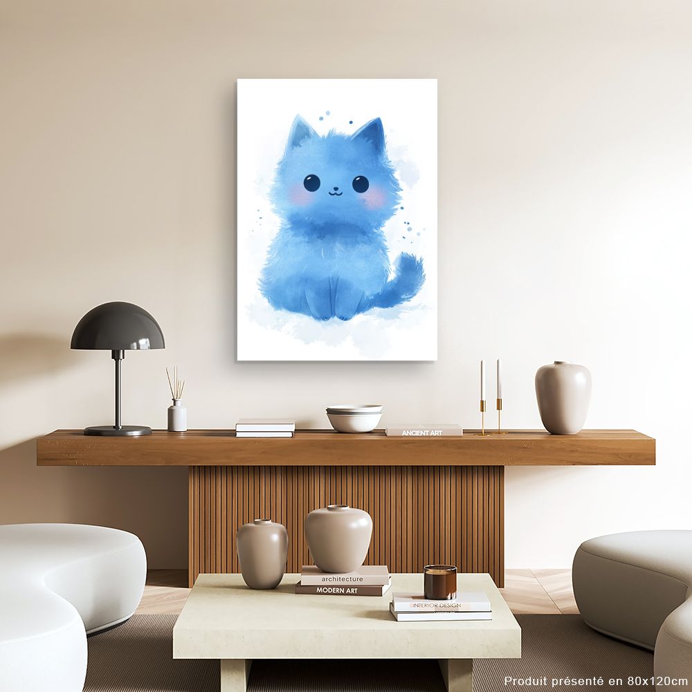 Tableau imprimé pour enfants 'Chaton douillet'