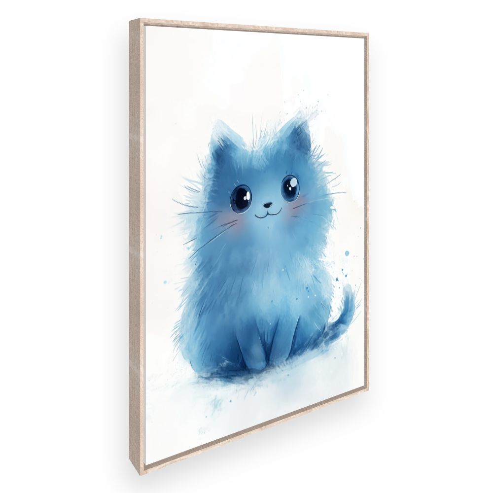 Tableau imprimé pour enfants 'Chat pelucheux adorable'