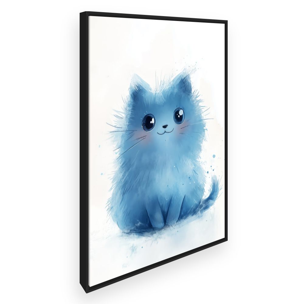 Tableau imprimé pour enfants 'Chat pelucheux adorable'