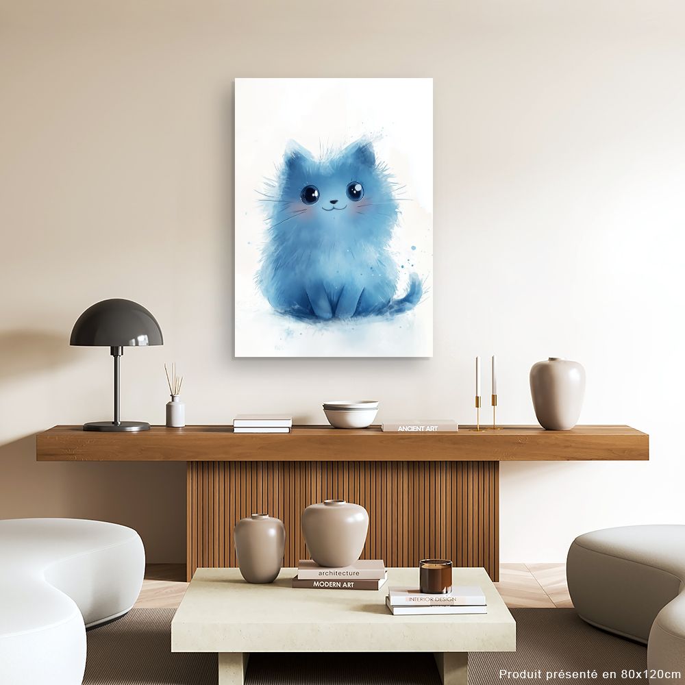 Tableau imprimé pour enfants 'Chat pelucheux adorable'