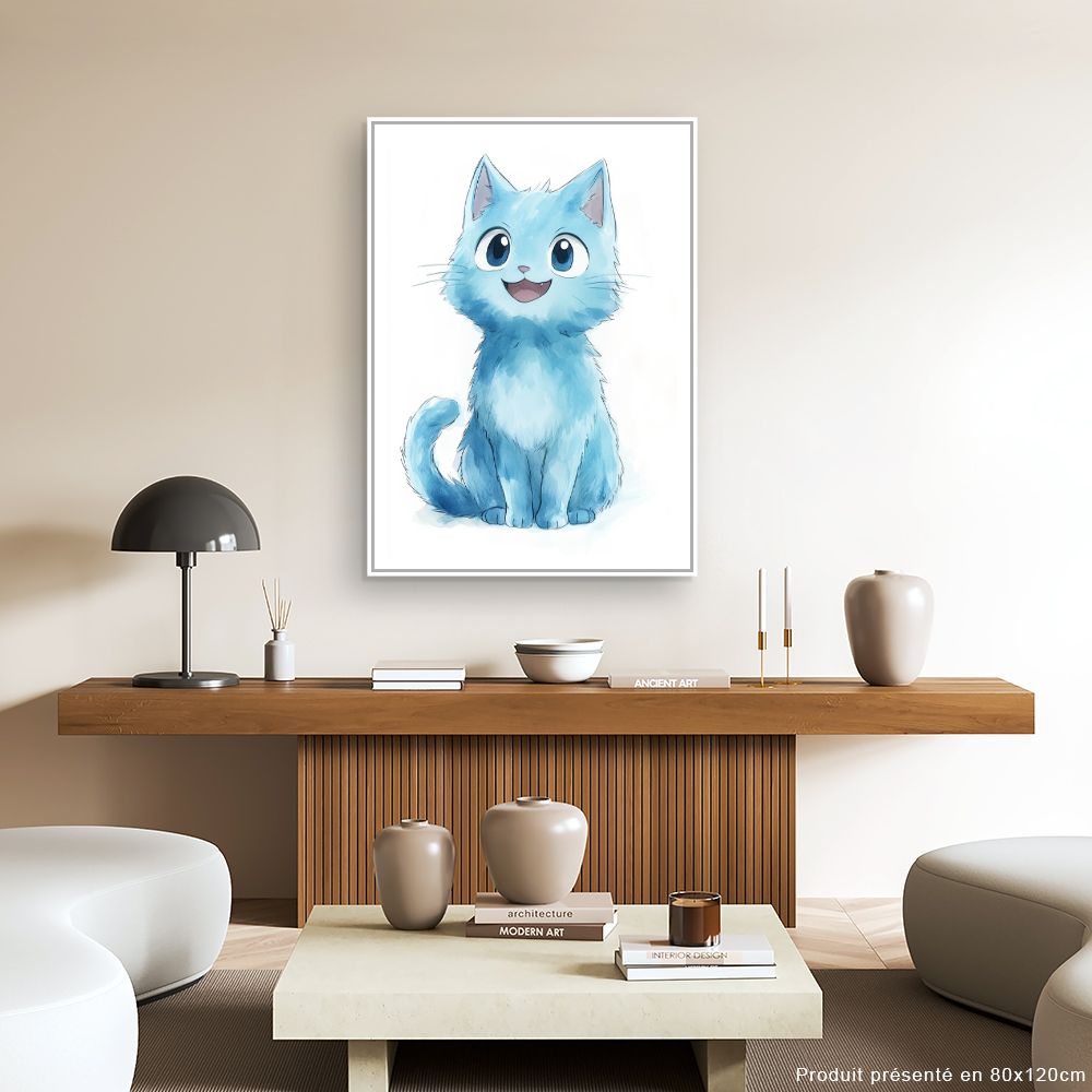 Tableau imprimé pour enfants 'Chat mignon joyeux'