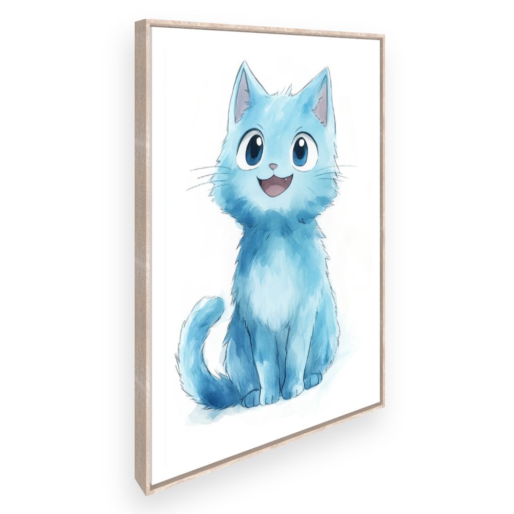 Tableau imprimé pour enfants 'Chat mignon joyeux'