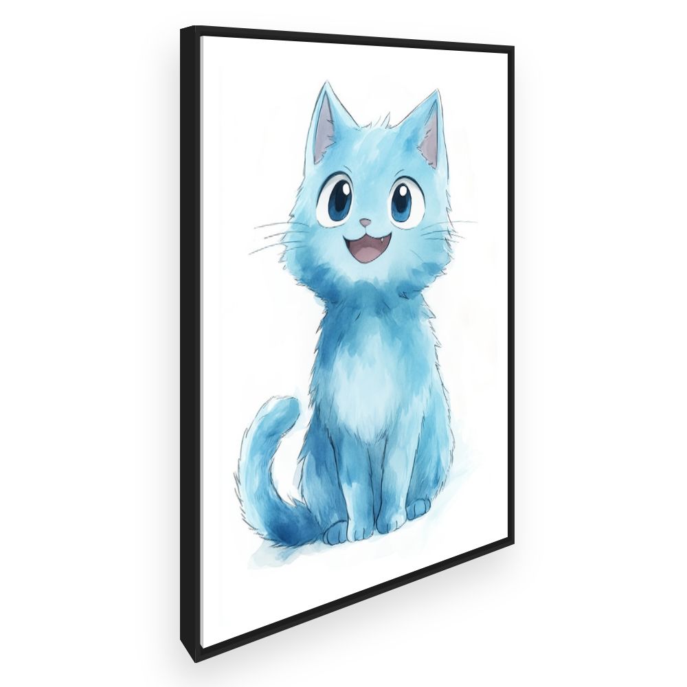 Tableau imprimé pour enfants 'Chat mignon joyeux'