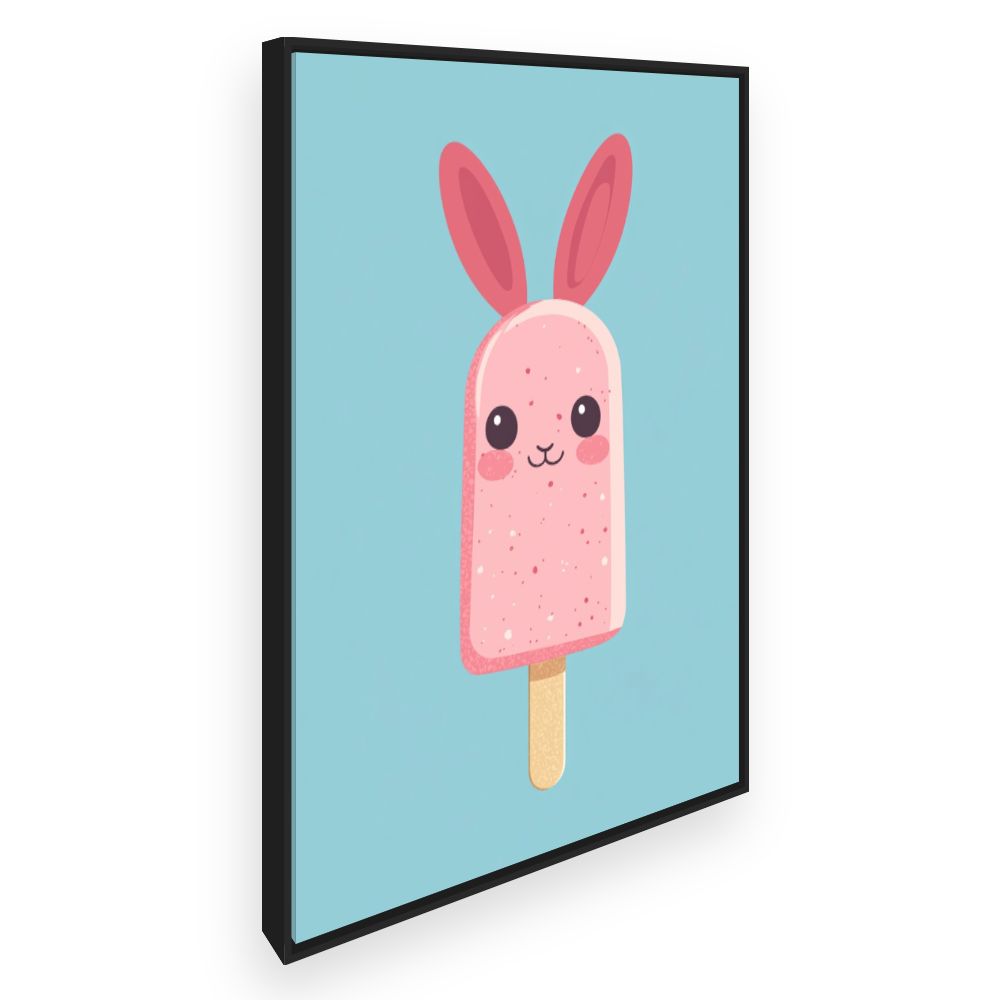 Tableau imprimé pour enfants 'Crème glacée lapin'