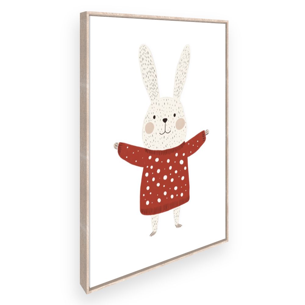 Tableau imprimé pour enfants 'Lapin mignon'