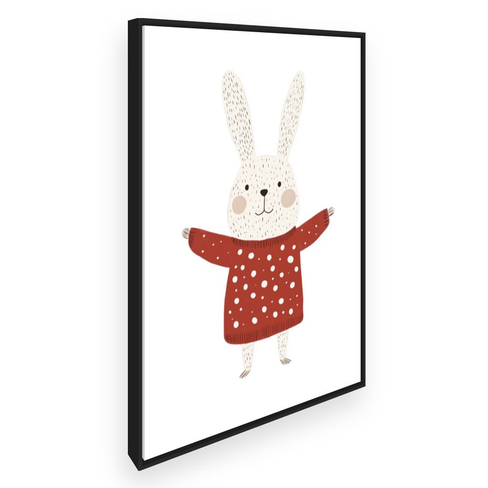 Tableau imprimé pour enfants 'Lapin mignon'