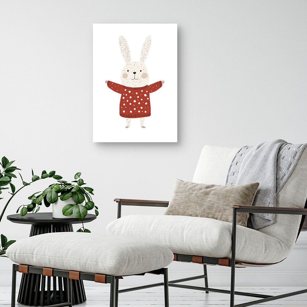 Tableau imprimé pour enfants 'Lapin mignon'