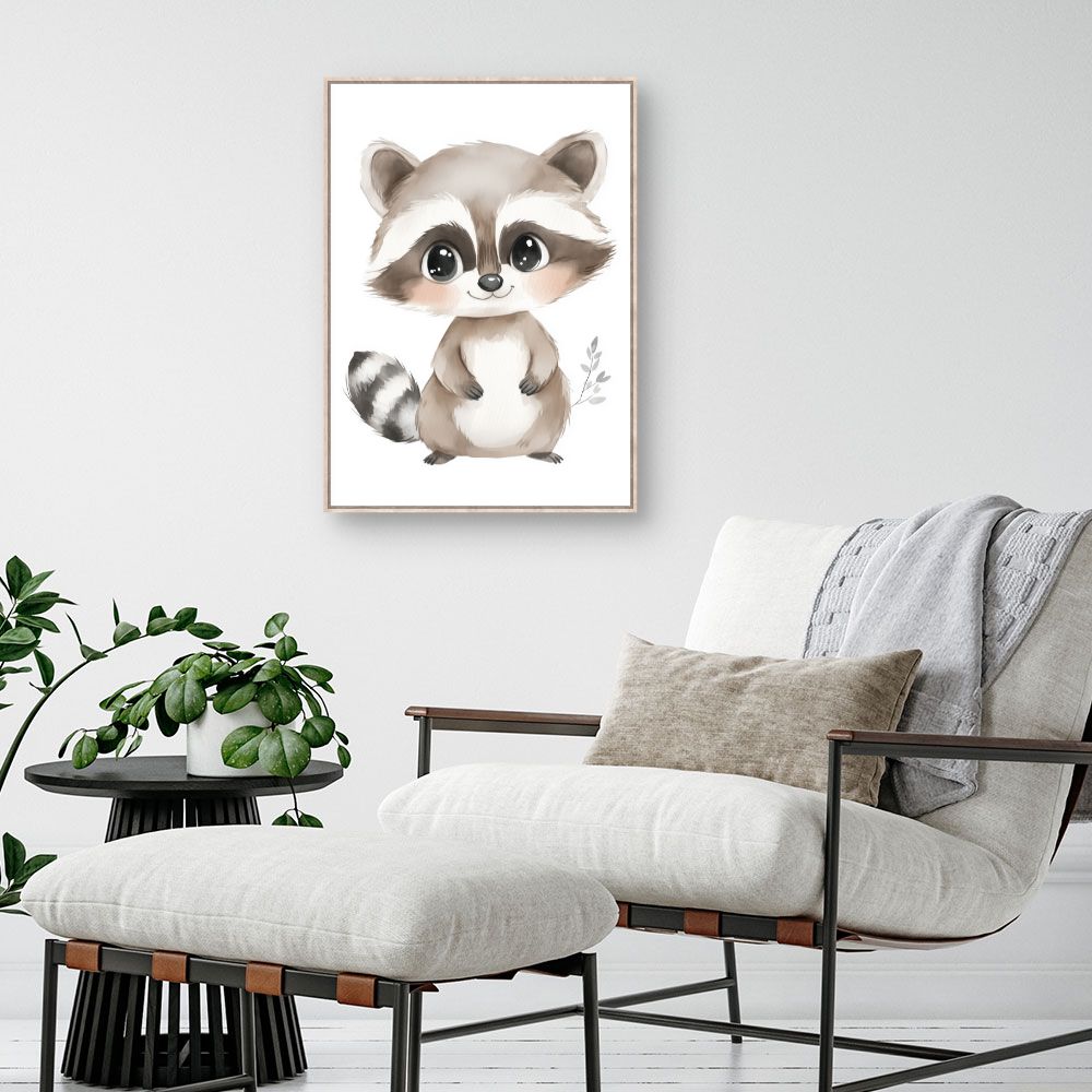 Tableau 'Raton laveur mignon'